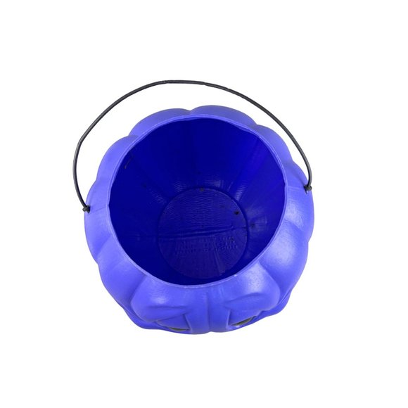 Vintage General Foam Plastic Blow Mold Purple Halloween Candy Pumpkin Bucket USA - Picture 2 of 5